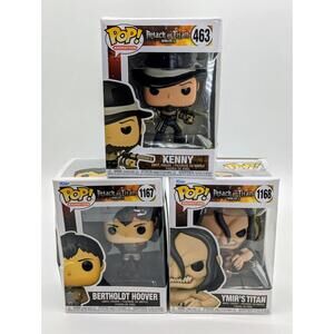 Funko Pop! Vinyl: Attack on Titan Bundle Kenny #463 Bertholdt #1167 Ymir #1168